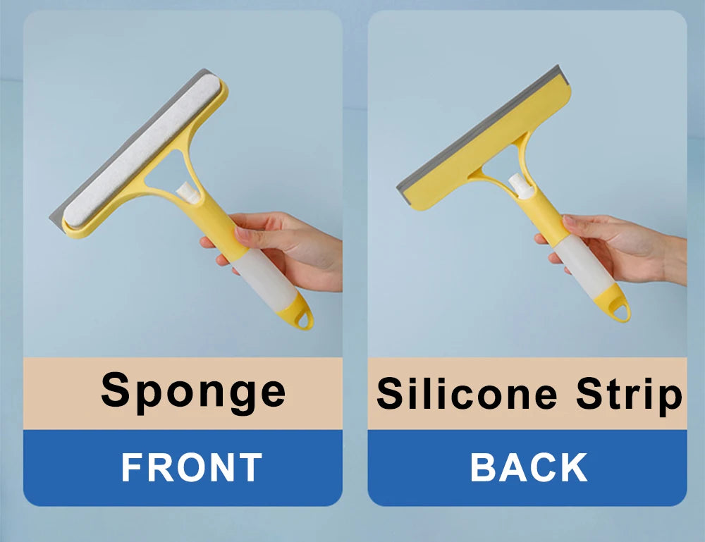 Glass Cleaning Wiper with Spray Bottle