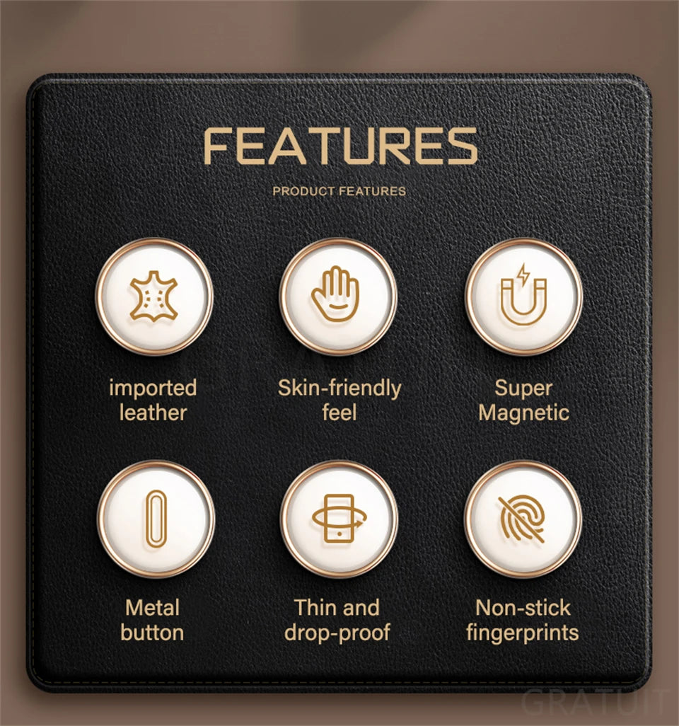Magnetic Leather Case