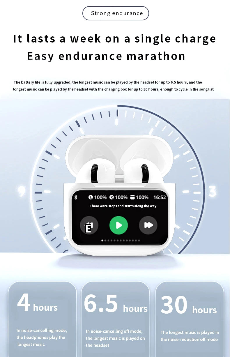 LCD Screen Earbuds