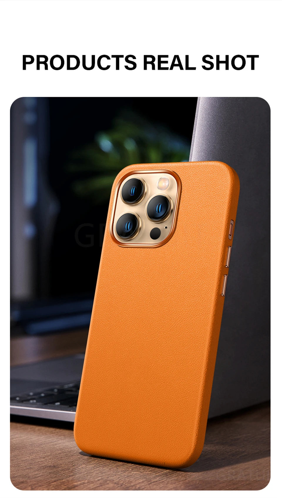 Magnetic Leather Case