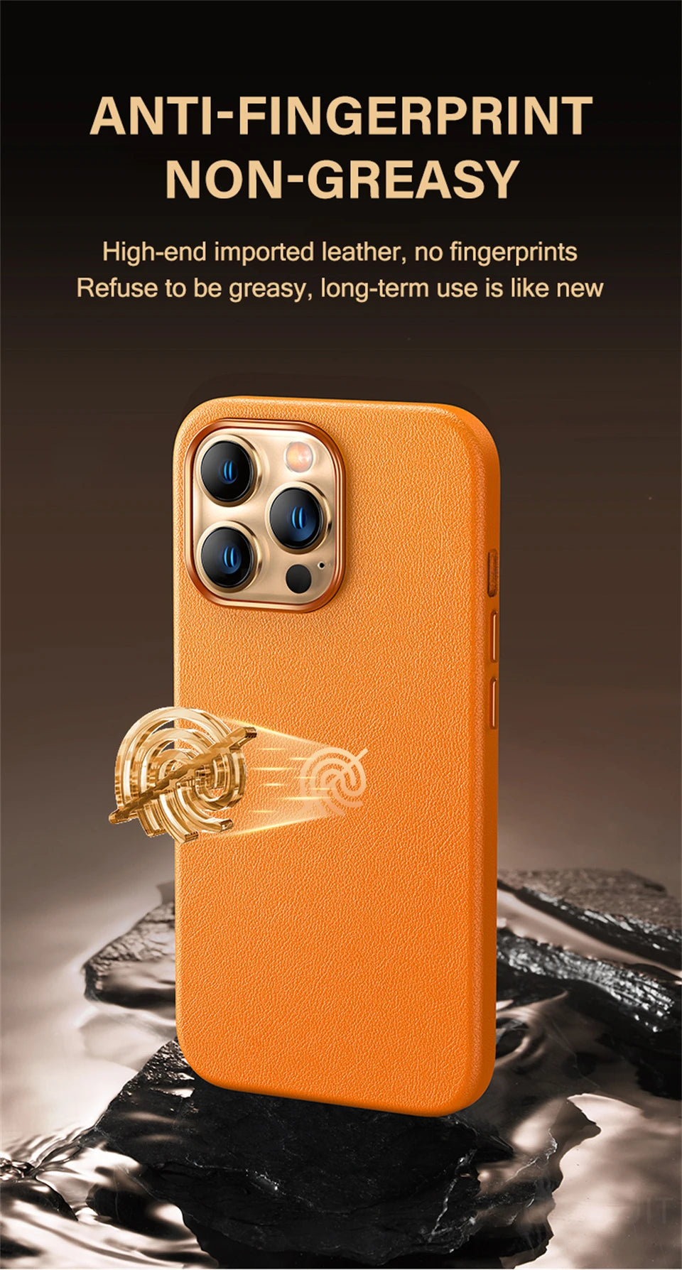 Magnetic Leather Case