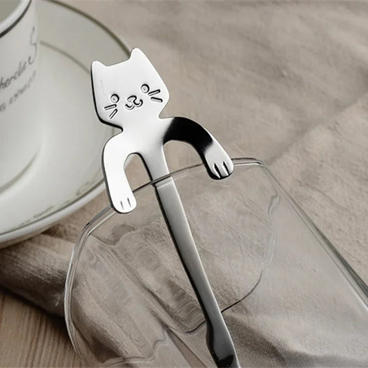 Cat Shape Stainless Steel Coffee Spoon