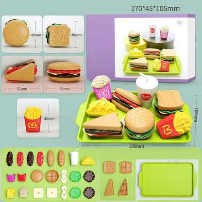 9-Piece Detachable Hamburger Play Food Set