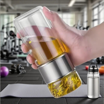 420ml Glass Tea Tumbler with Infuser