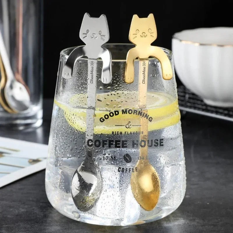 Cat Shape Stainless Steel Coffee Spoon