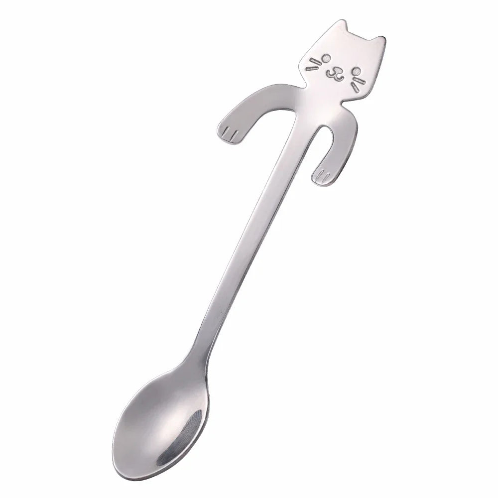 Cat Shape Stainless Steel Coffee Spoon