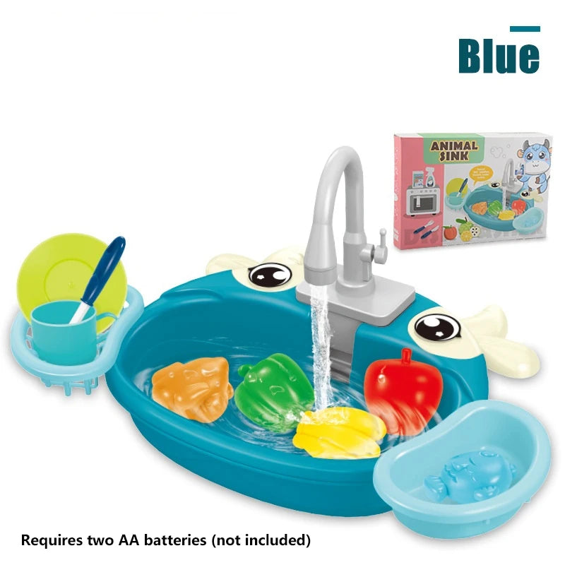 Kids Play Kitchen Sink with Circulating Water