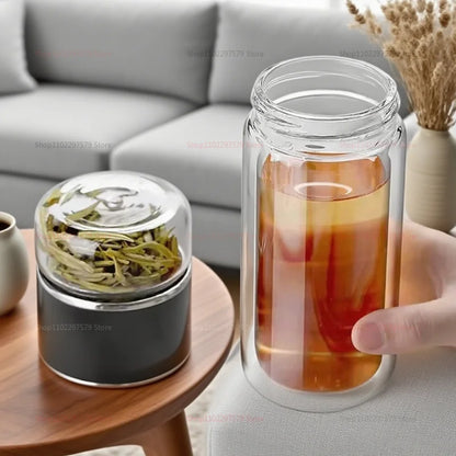 420ml Glass Tea Tumbler with Infuser