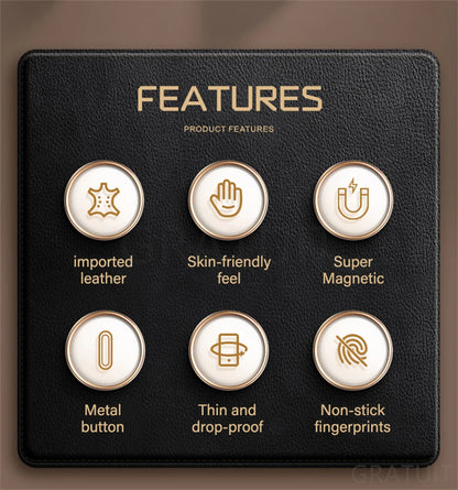 Magnetic Leather Case