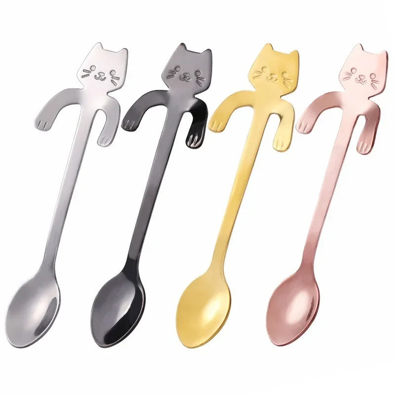 Cat Shape Stainless Steel Coffee Spoon