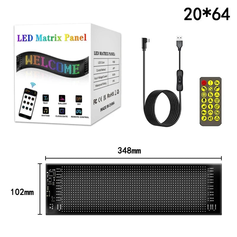 Flexible LED Sign for Car
