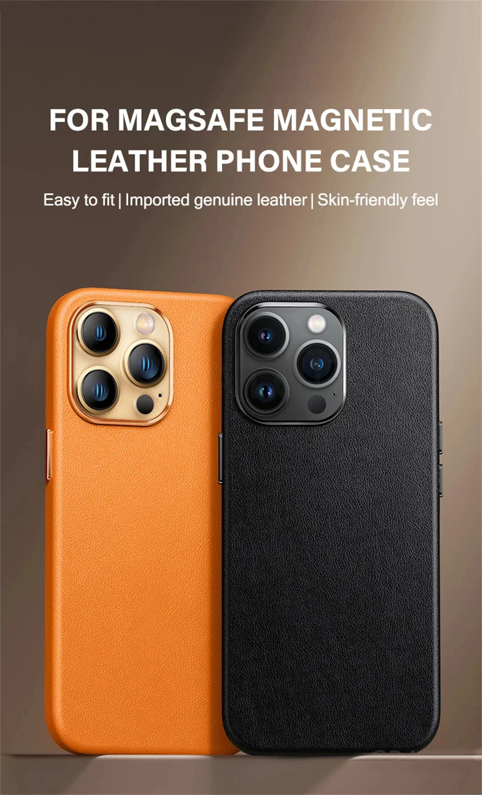Magnetic Leather Case