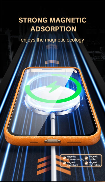Magnetic Leather Case