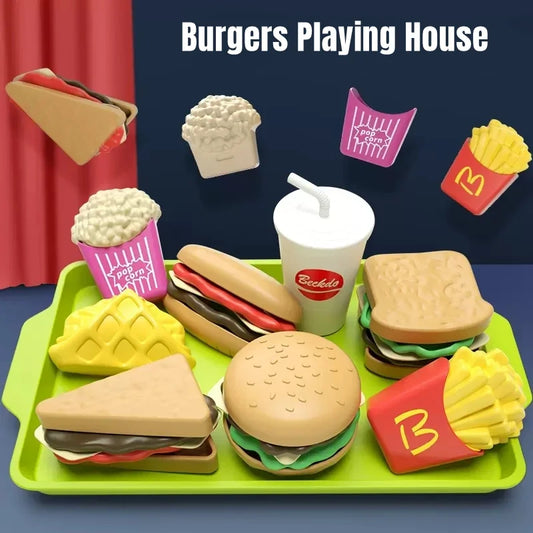 9-Piece Detachable Hamburger Play Food Set