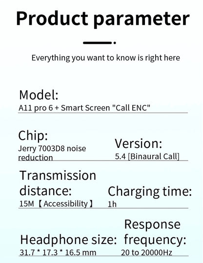 LCD Screen Earbuds