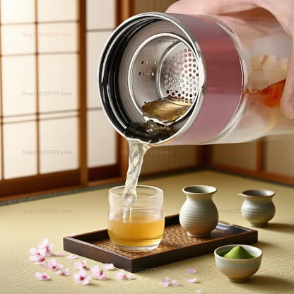 420ml Glass Tea Tumbler with Infuser