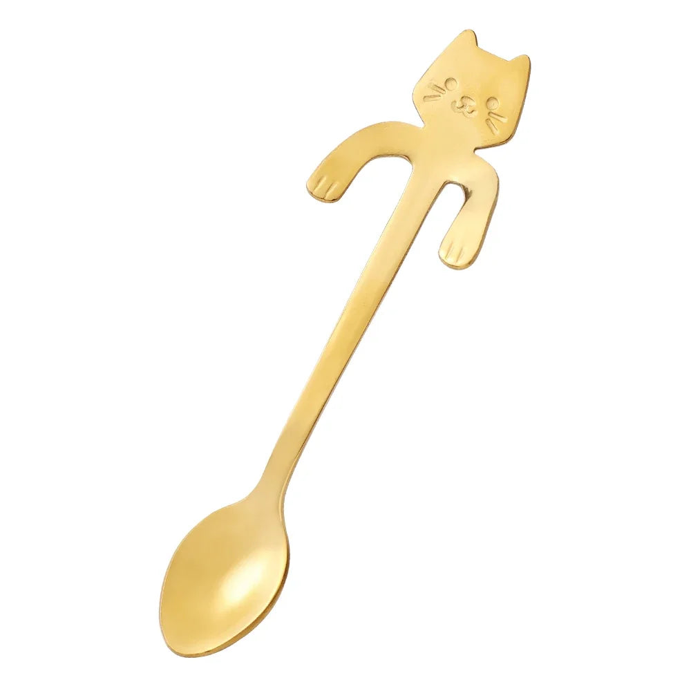 Cat Shape Stainless Steel Coffee Spoon