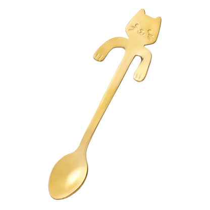 Cat Shape Stainless Steel Coffee Spoon