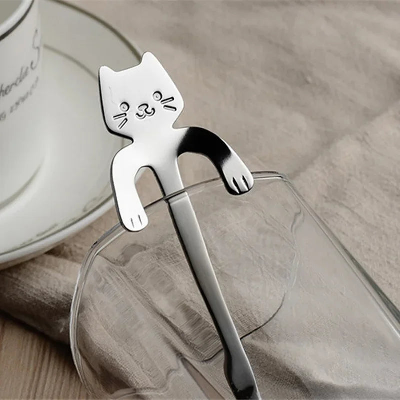 Cat Shape Stainless Steel Coffee Spoon
