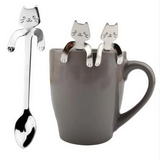 Cat Shape Stainless Steel Coffee Spoon
