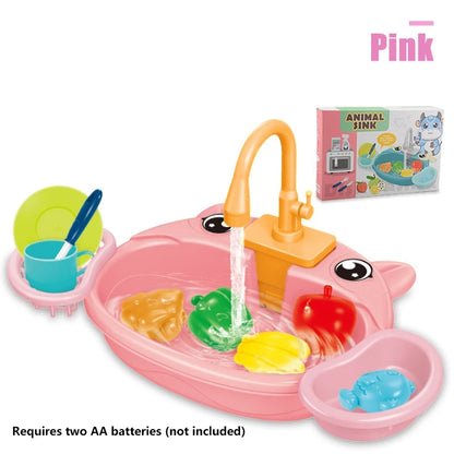 Kids Play Kitchen Sink with Circulating Water
