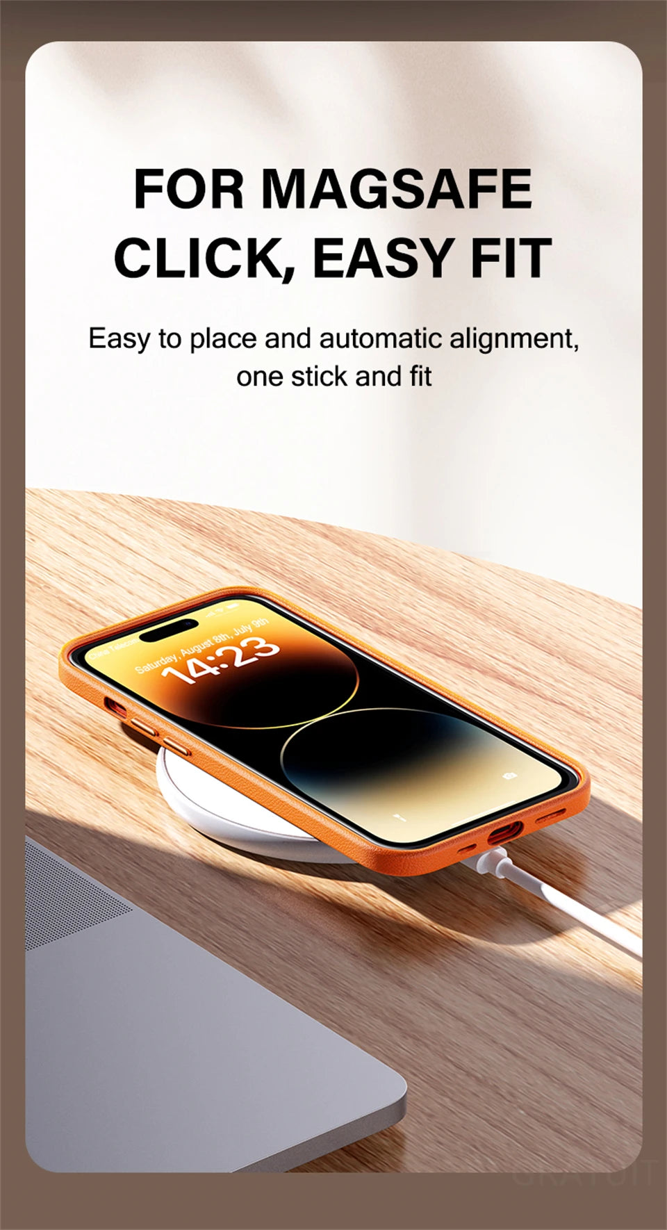 Magnetic Leather Case
