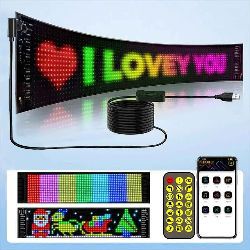 Flexible LED Sign for Car