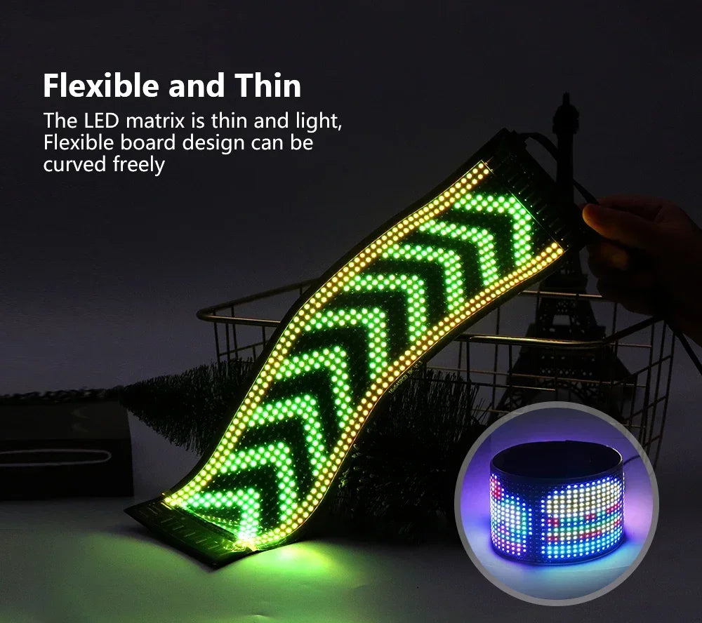 Flexible LED Sign for Car