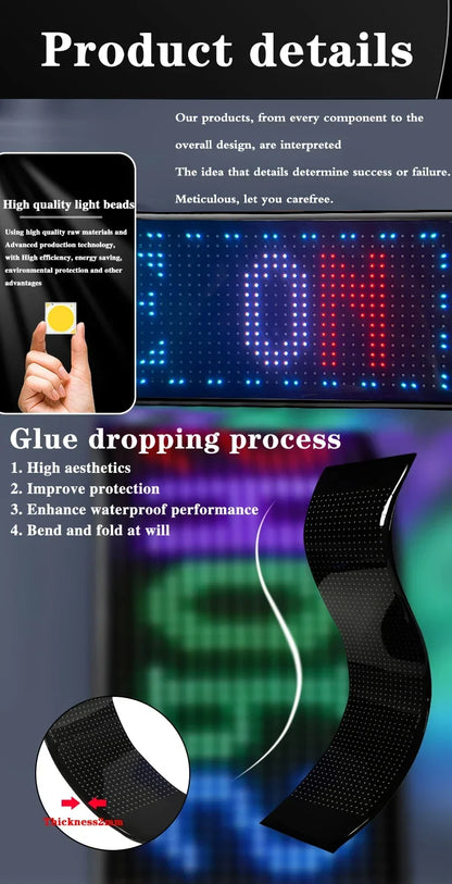 Flexible LED Sign for Car