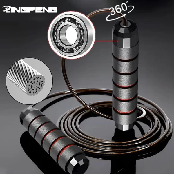 Steel Wire Jump Rope - Tangle-Free Skipping Rope for Cardio & Home Workout