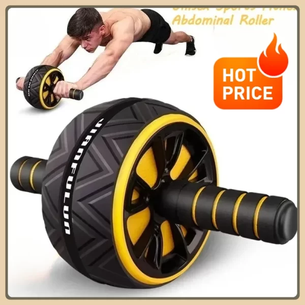 Dual-Wheel Silent Ab Roller - Abdominal Wheel for Core Strength Training